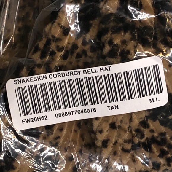 Supreme Snakeskin Corduroy Bell Hat Mens M/L Size Brown Cap - Picture 6 of 6